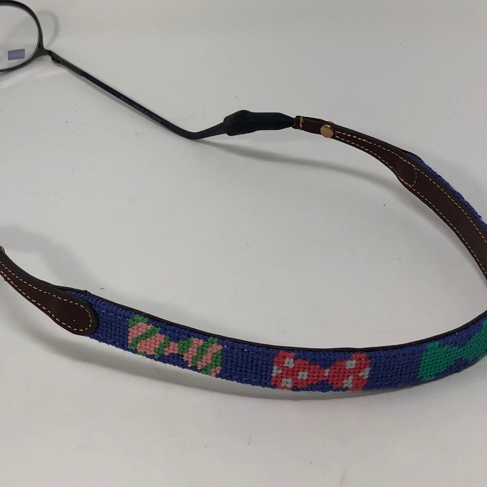 Bow Tie Needlepoint Sunglass Strap